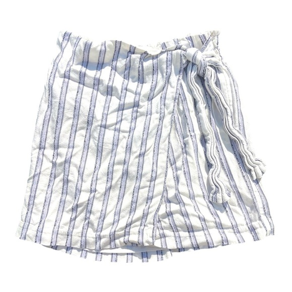 Club Monaco Miread Textured Wrap Skirt Sz 6 Striped - Picture 1 of 7